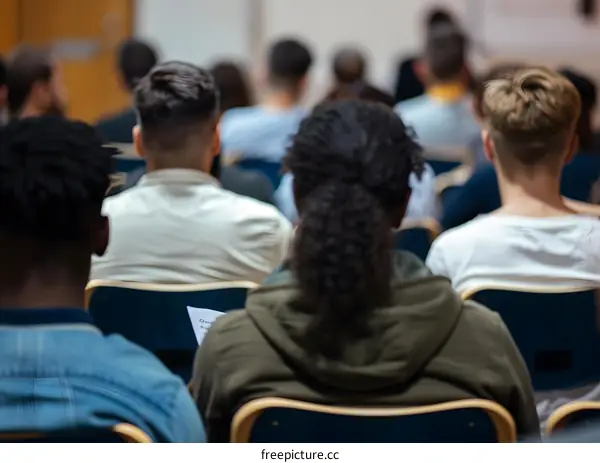People Sitting In Chairs During a Lecture
