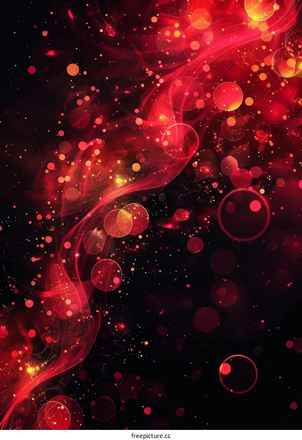 Aesthetic Red Glow Background Particle