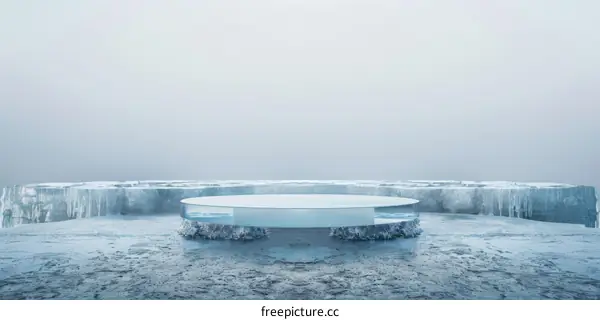Frozen Lake Glass Platform