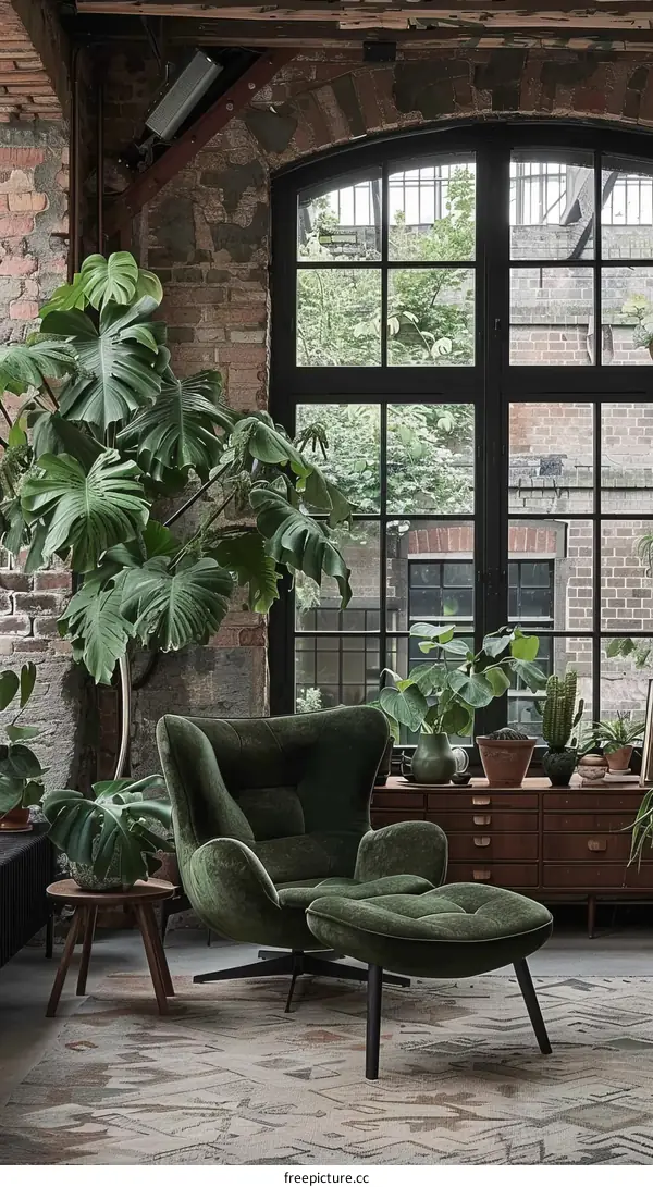 Indoor plants in a living room
