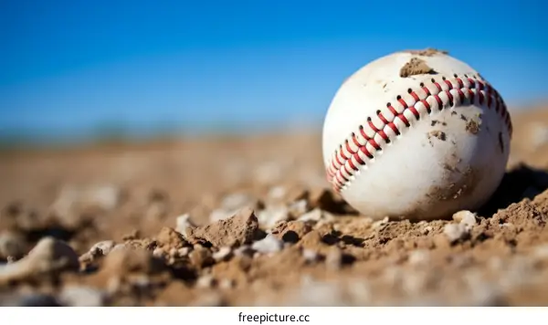 Close-up of a Baseball on the Field