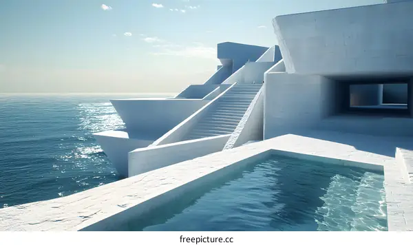 Minimalist Architecture Overlooking The Sea