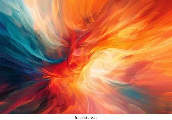Abstract Fire Art: Energy and Motion