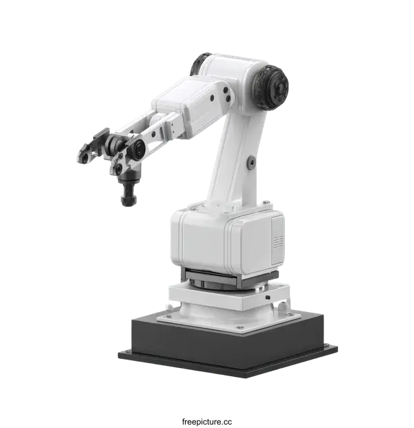 [Transparent Background PNG]Industrial Robotic Arm Illustration