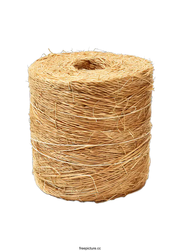 [Transparent Background PNG]Natural Fiber Twine Roll Isolated on White Background