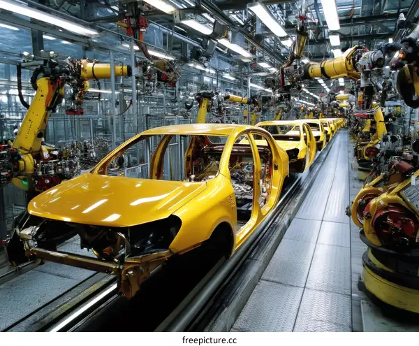 Automated Car Manufacturing Production Line
