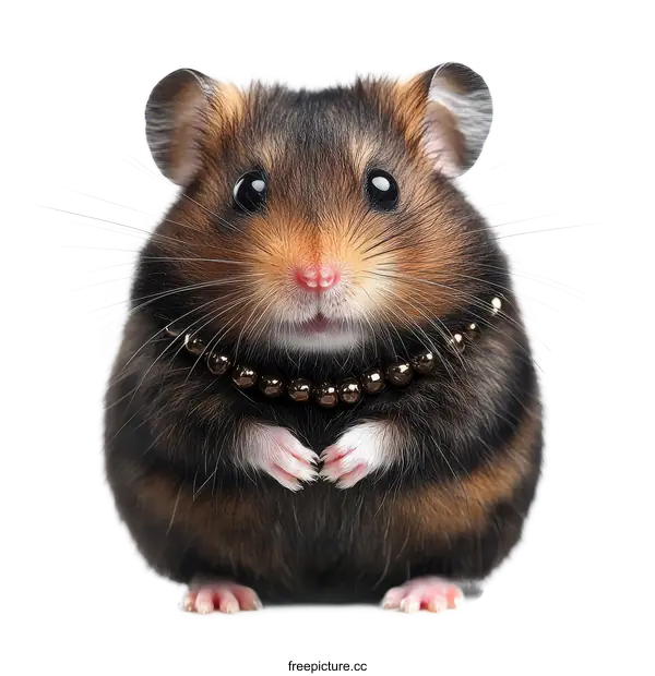[Transparent Background PNG]Cute Hamster with Decorative Beads