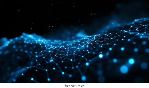 Abstract Network Wave Illustration