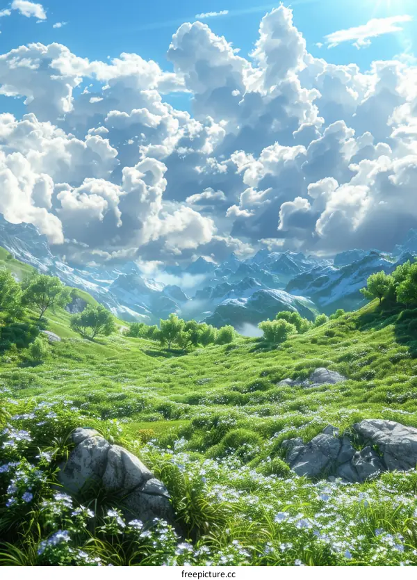 Fantasy landscape illustration