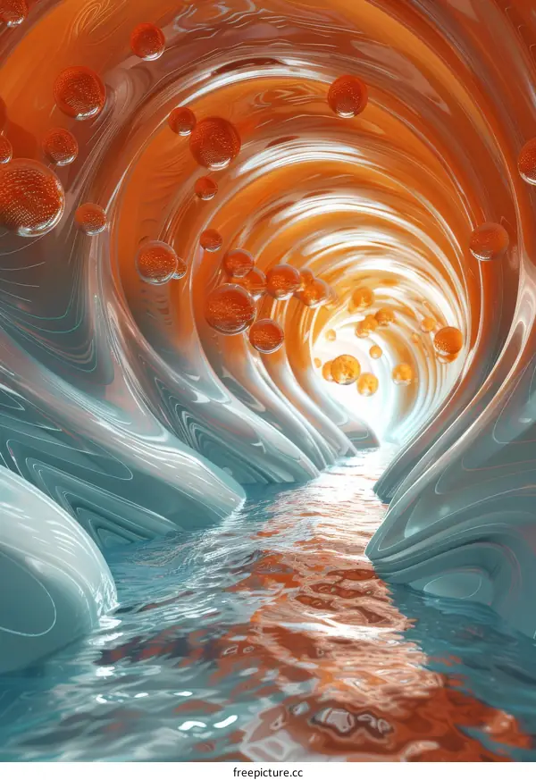 Abstract Futuristic Sci-Fi Tunnel