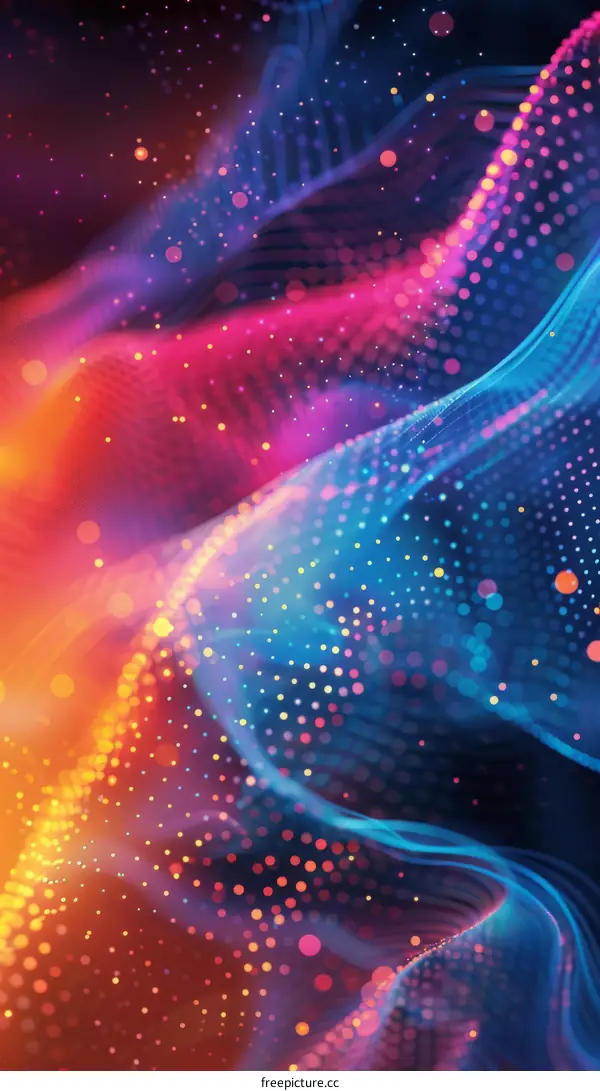 Abstract Wavy Particles Background