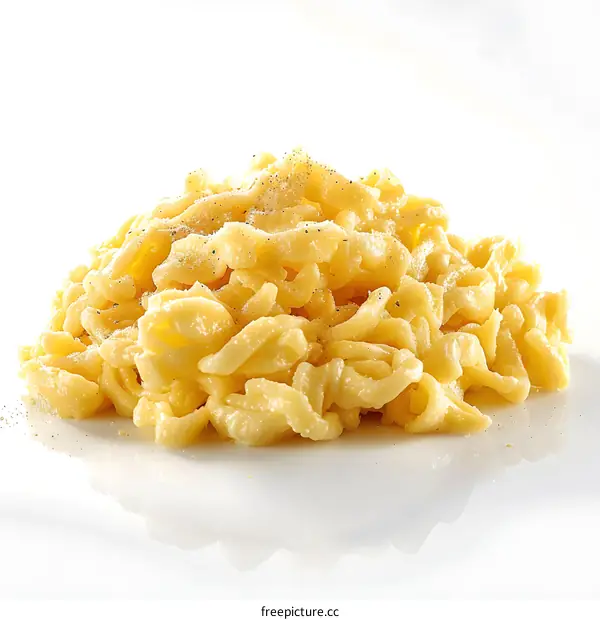 Fresh cooked pasta with cheese and pepper