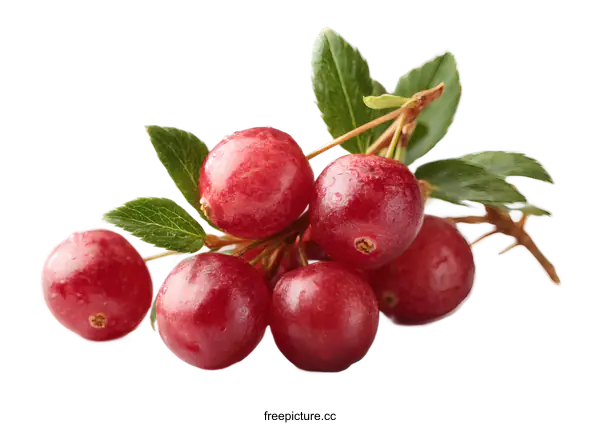 [Transparent Background PNG]Closeup Cluster of Fresh Red Berries