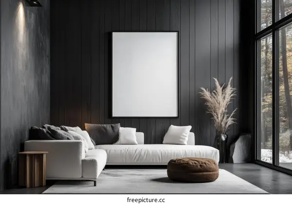 Modern Minimalist Living Room Mockup