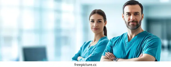 Two Healthcare Professionals in Medical Setting