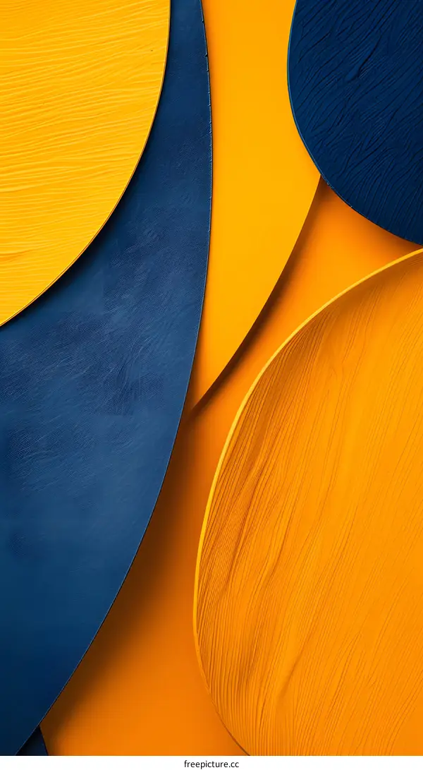 Abstract Blue and Yellow Color Shapes Background