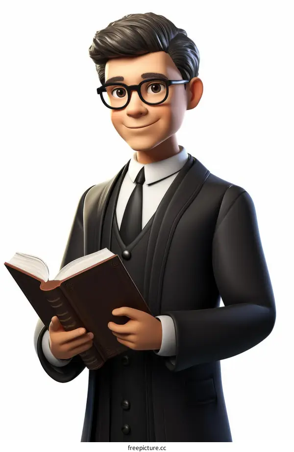 professor reading a book