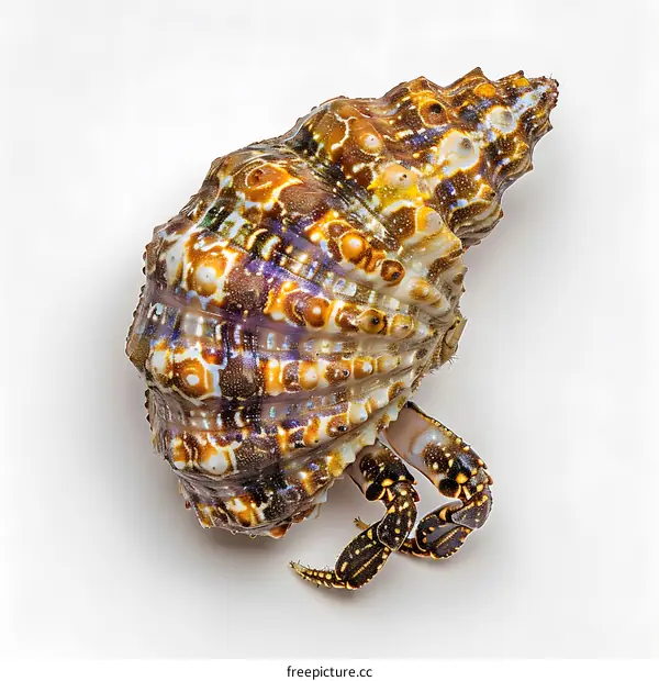 Hermit Crab in a Colorful Shell