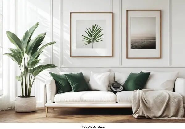 Modern Living Room Interior Design Illustration