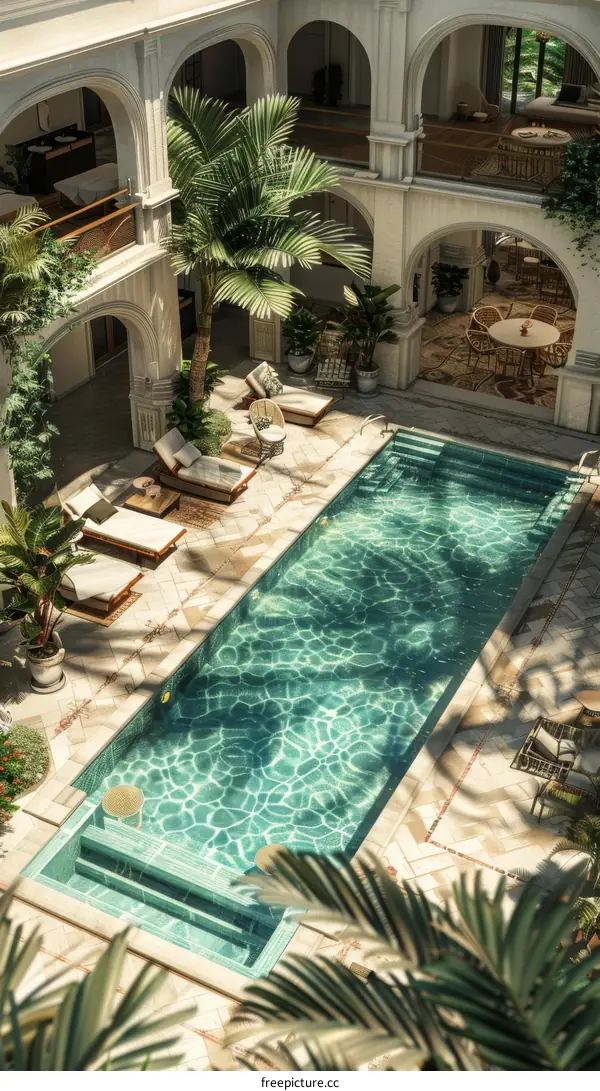 Luxury Interior Poolside Oasis