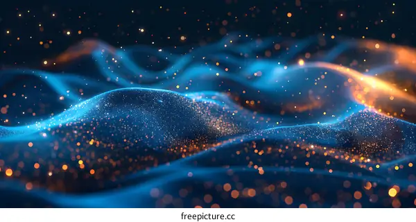 Blue and white wave-shaped halo