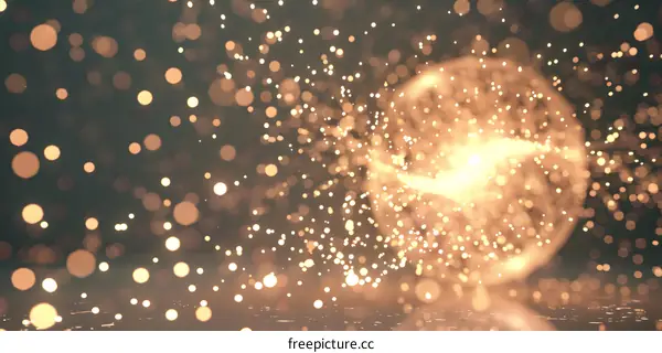 Abstract Golden Sparkle Background