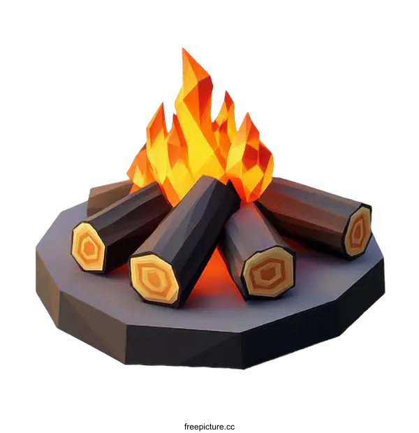 [Transparent Background PNG]Cartoon Campfire Illustration