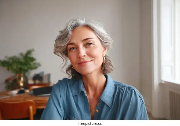 Portrait of a Smiling Mature Woman