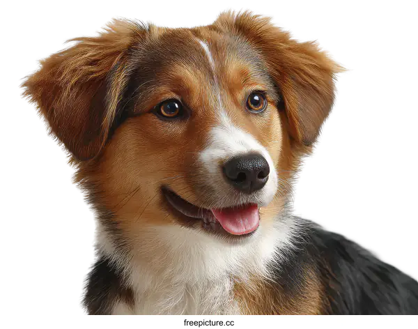 [Transparent Background PNG]Closeup Portrait of a Puppy with Mixed Breed