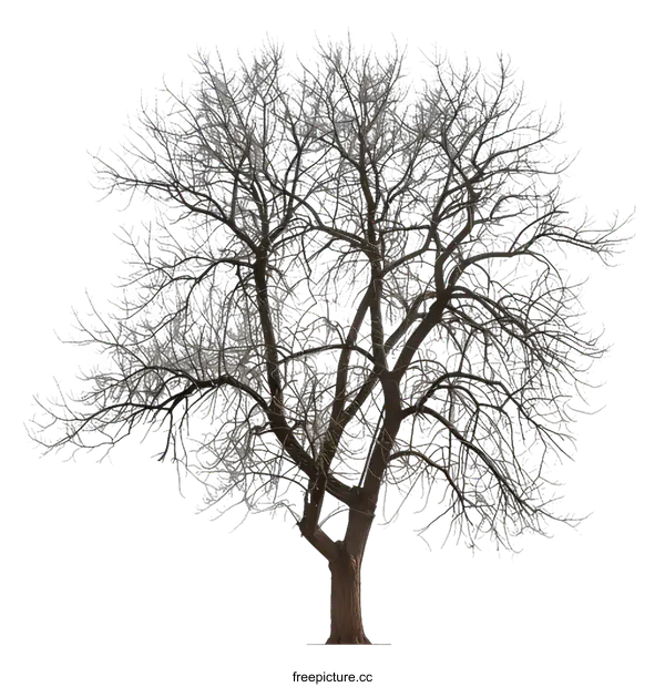 [Transparent Background PNG]Bare Tree Branches On A White Background