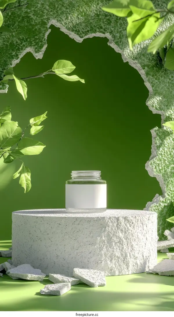 Modern Minimalist Botanical Cosmetic Display