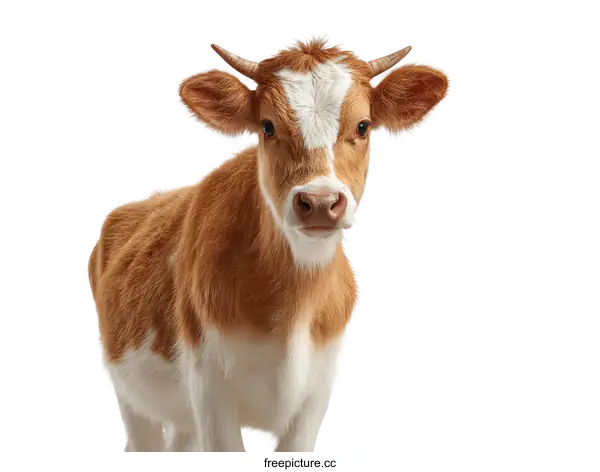 [Transparent Background PNG]Close Up Portrait of a Calf