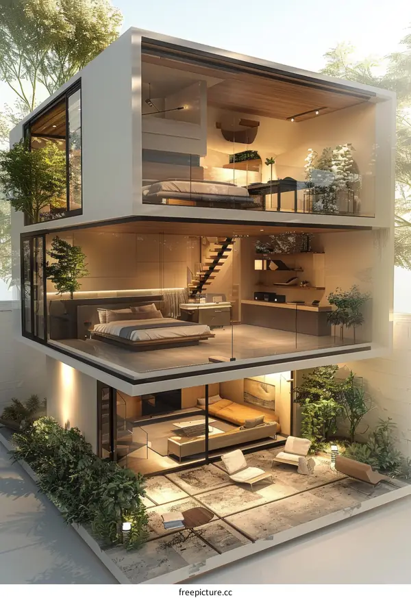 Modern Minimalist House Design with Open-Concept Living