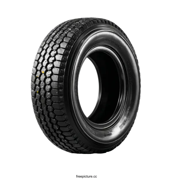[Transparent Background PNG]Close-up Studio Shot of a Heavy-Duty Truck Tire