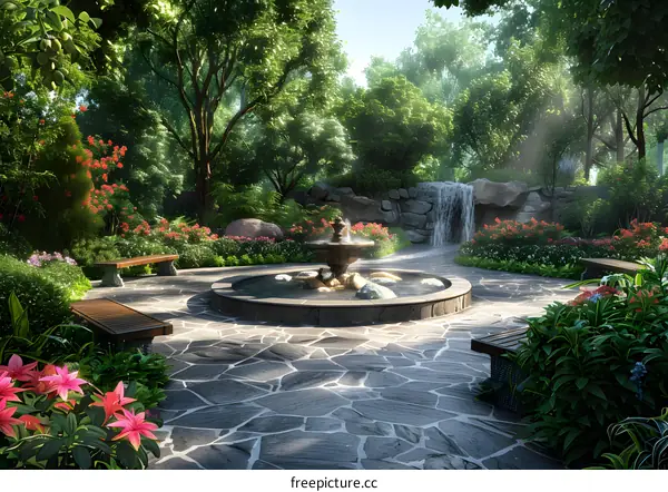 Garden landscape design renderings
