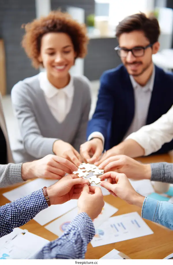 Teamwork Makes the Dream Work Collaboration Jigsaw Puzzle