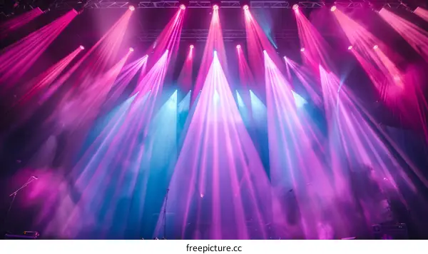 Stage Lights Illuminate a Captivating Concert