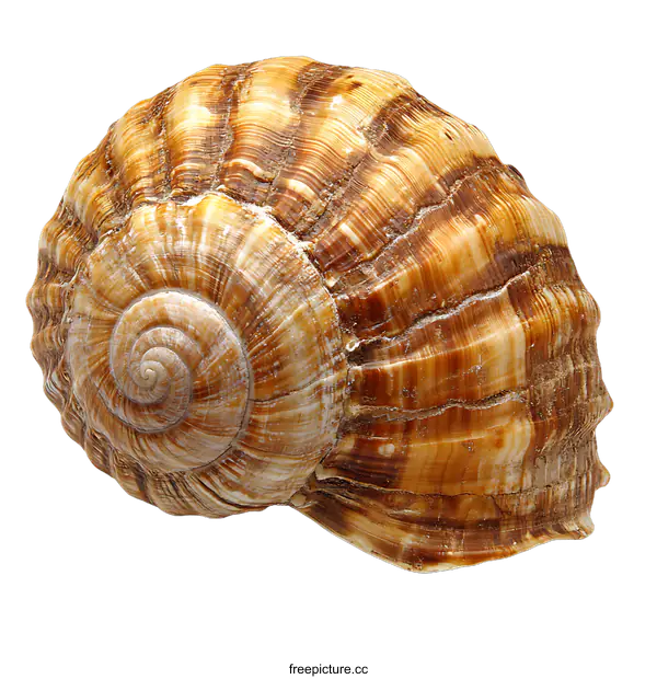 [Transparent Background PNG]Close-up of a Beautiful Snail Shell