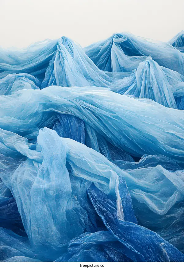 Blue Fabric Abstract Texture Background