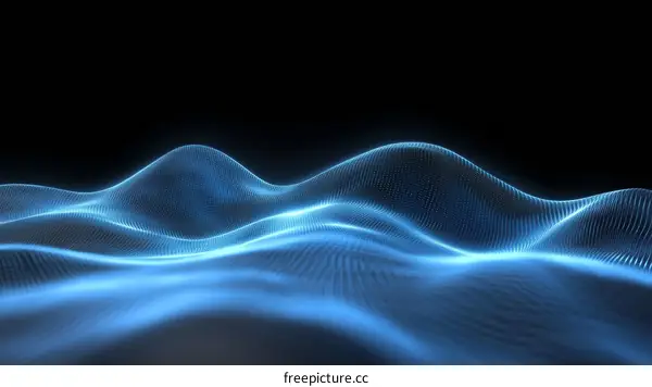 Abstract Light Blue Wave Design