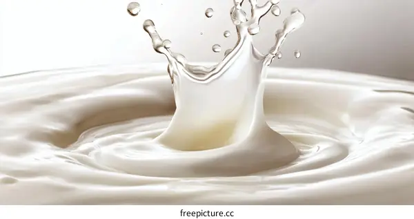 Milk Splash Abstract Art Food