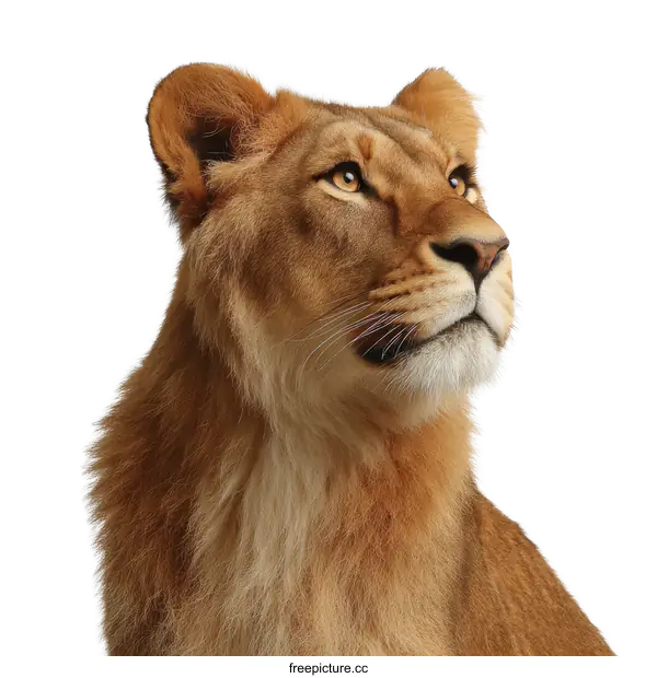 [Transparent Background PNG]Close Up Portrait of a Lioness