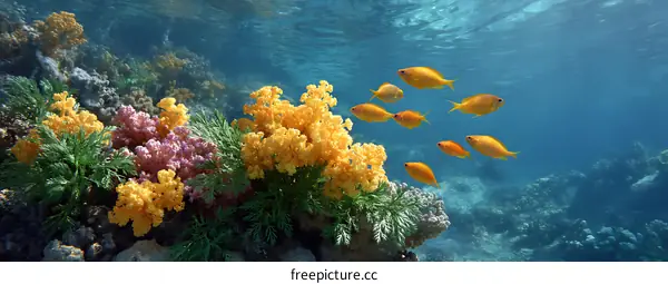 Colorful Coral Reef Underwater Scene