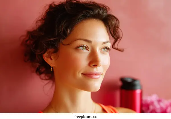 Close-up Portrait of a Caucasian Woman
