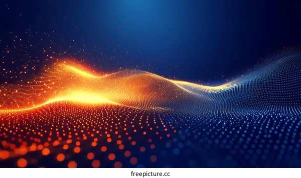 Abstract Digital Wave Pattern