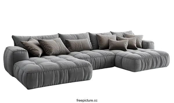 [Transparent Background PNG]Modern Modular Sofa Design