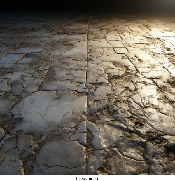 Old Cracked Marble Floor Texture