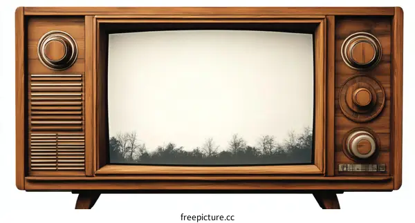 Vintage Retro Television Illustration