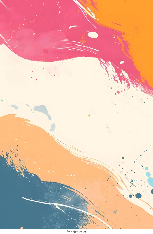 Abstract Background with  Pink Orange and Blue Colors