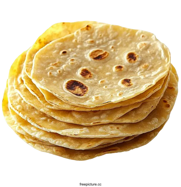 [Transparent Background PNG]Stack of Tortillas Ready to Use